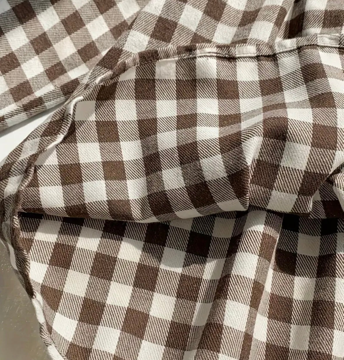 Gingham Long Sleeve Dress