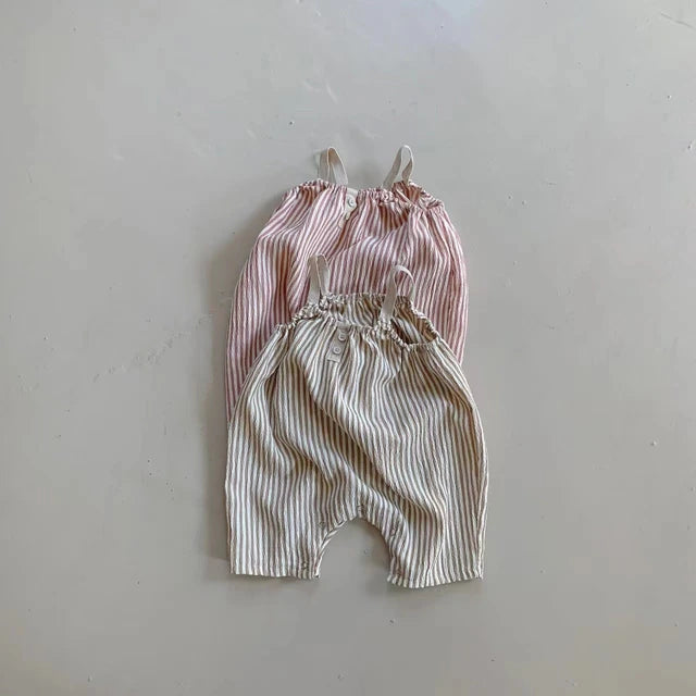 Striped Camisole Romper