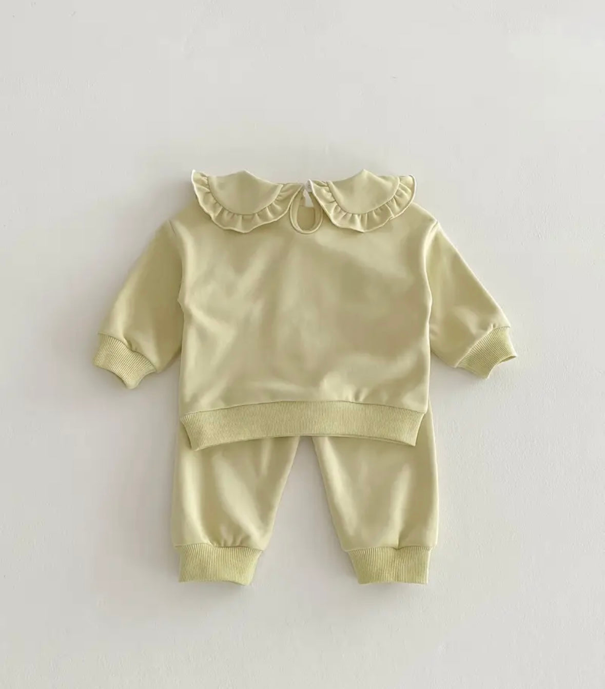 Floral Collar Sweat Set