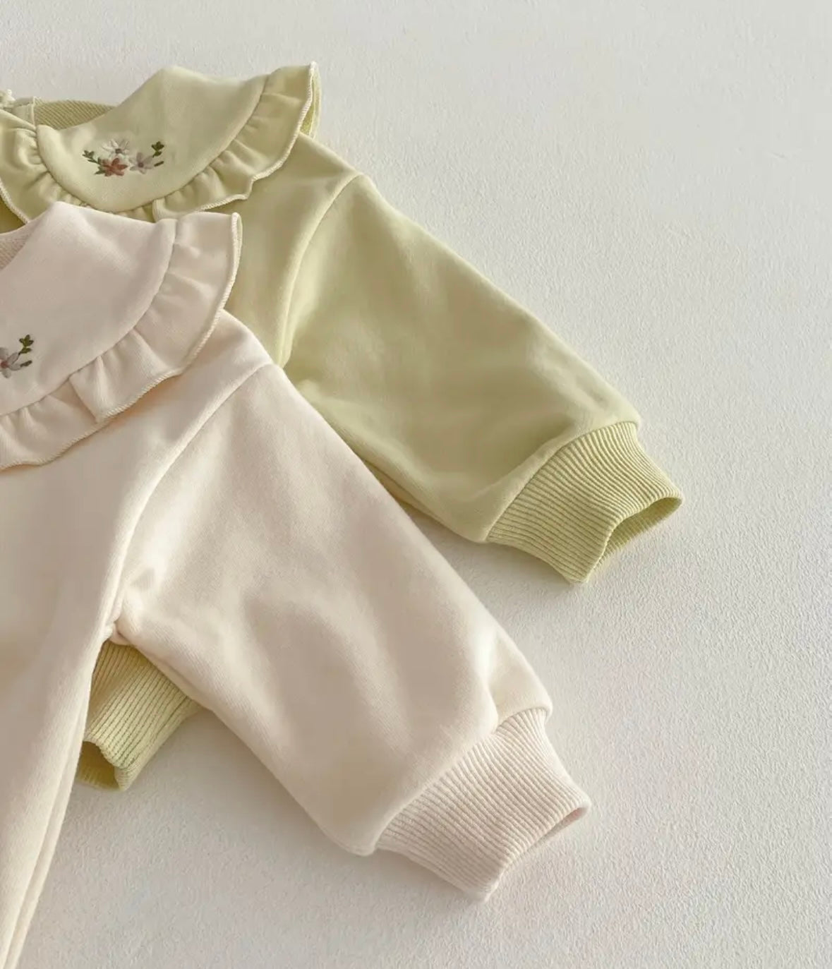 Floral Collar Sweat Set