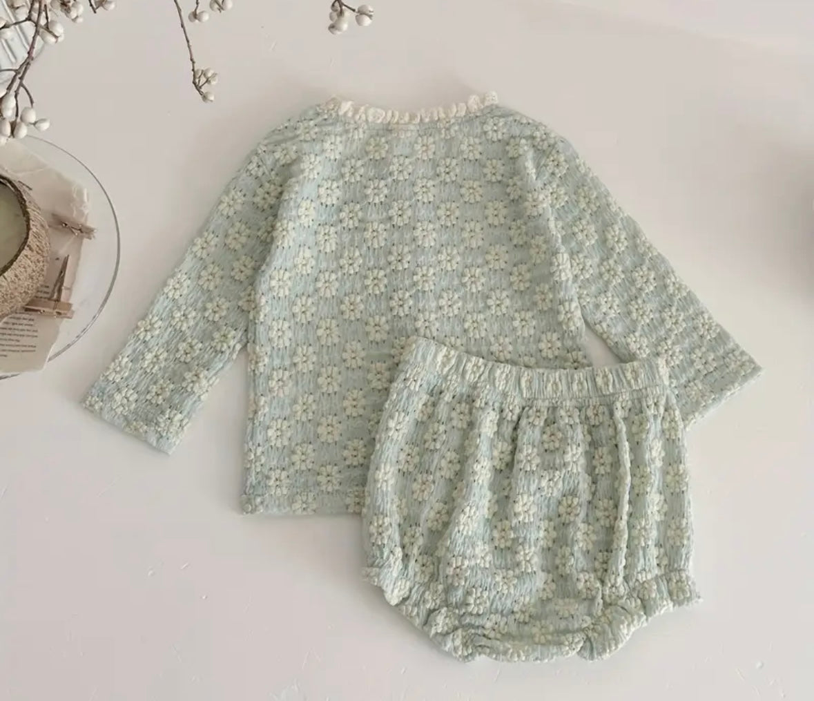 Hollow Floral Romper Suit