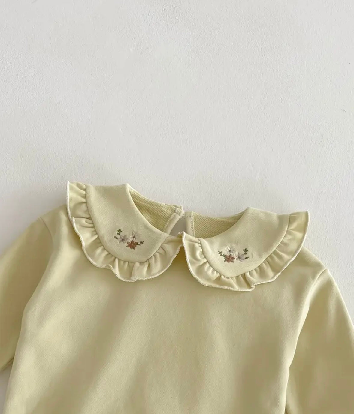 Floral Collar Sweat Set