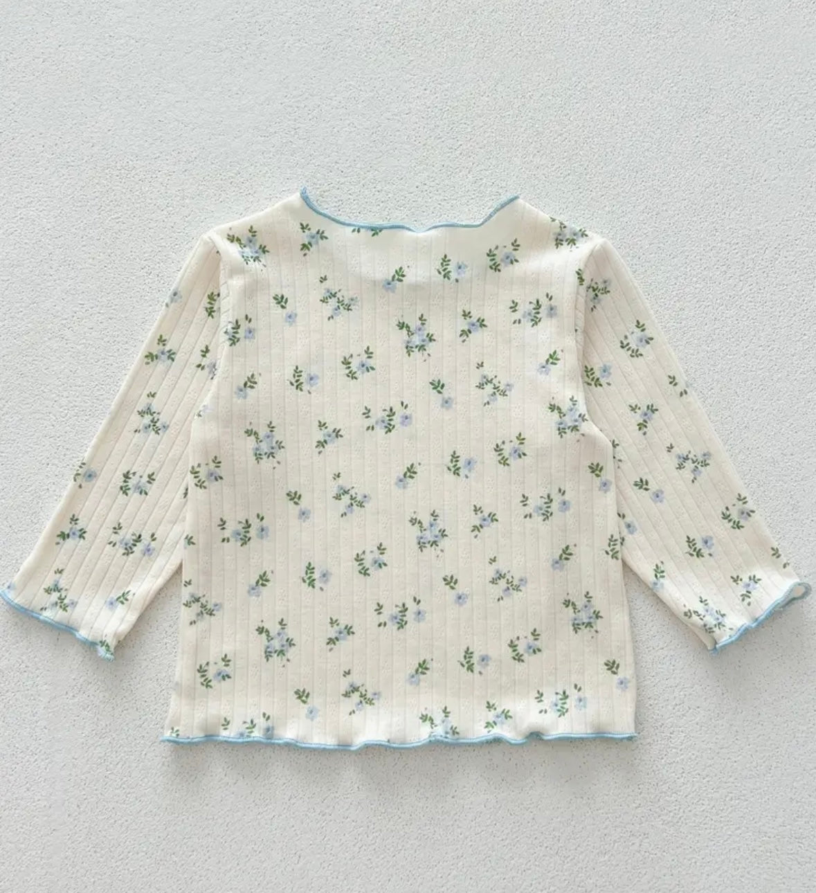 Ribbed Floral Pajama Set