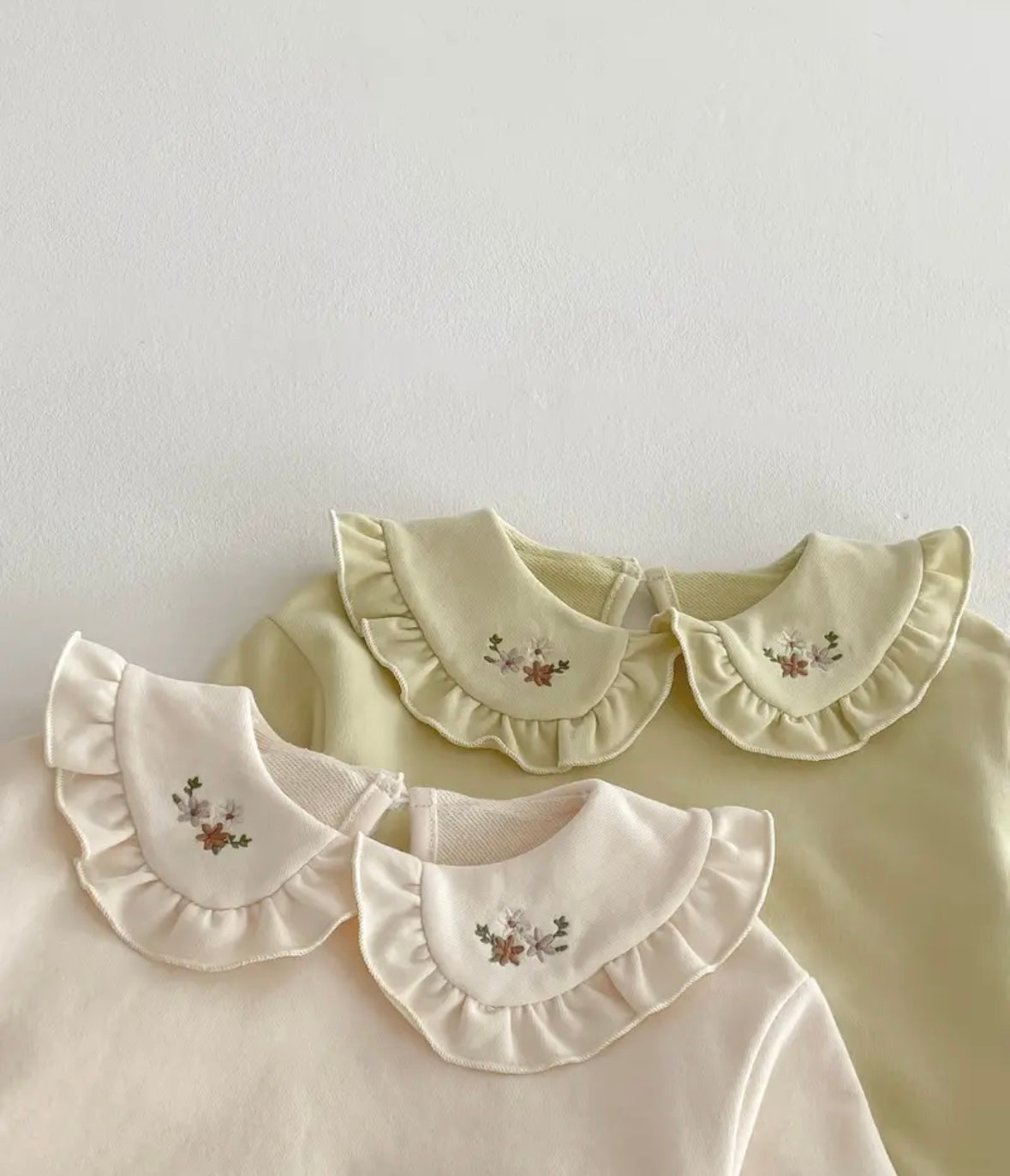 Floral Collar Sweat Set