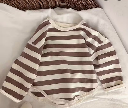 Wide Striped Long Sleeve Tee