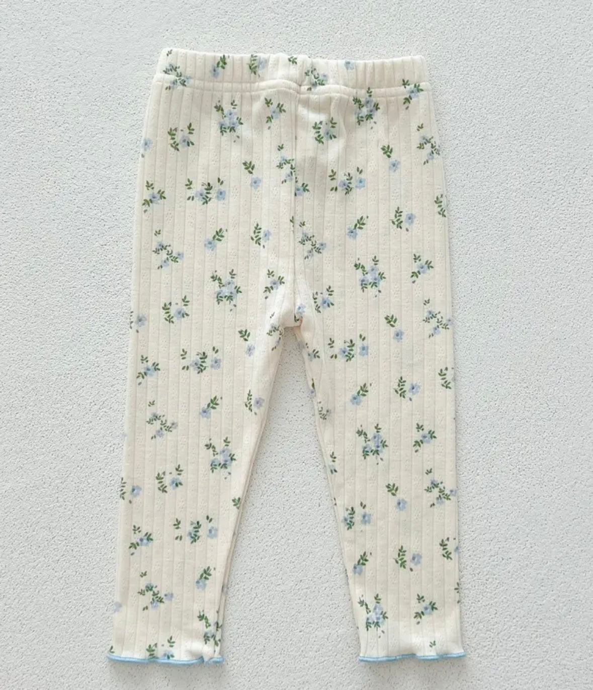 Ribbed Floral Pajama Set
