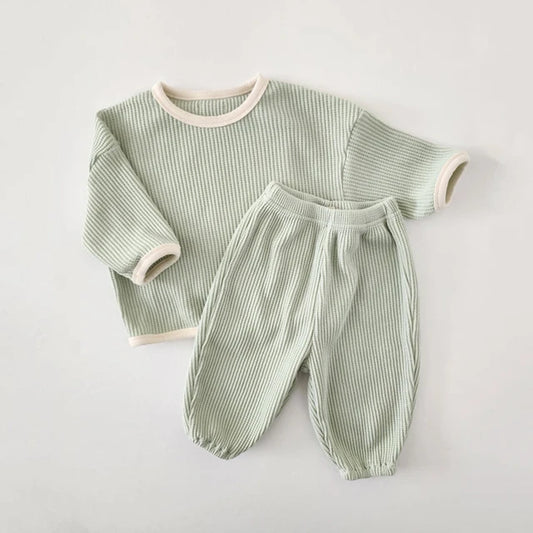 Waffle Knit Lounge Set