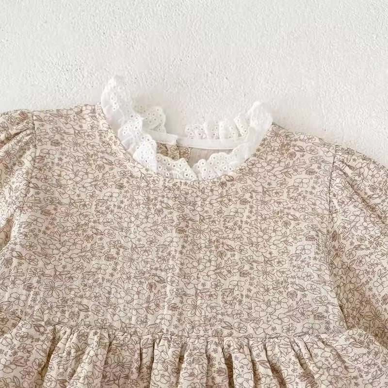Floral Collared One Piece