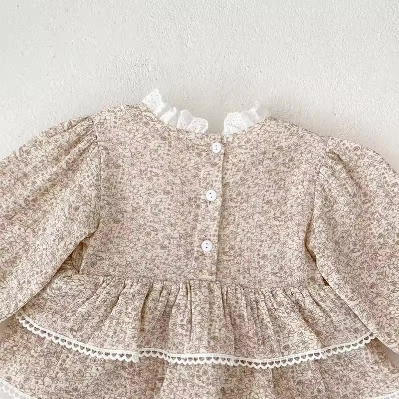 Floral Collared One Piece