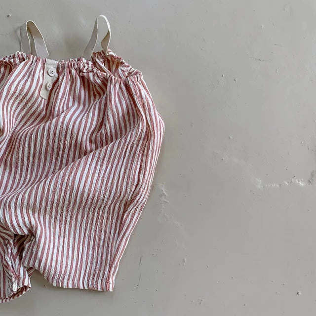 Striped Camisole Romper
