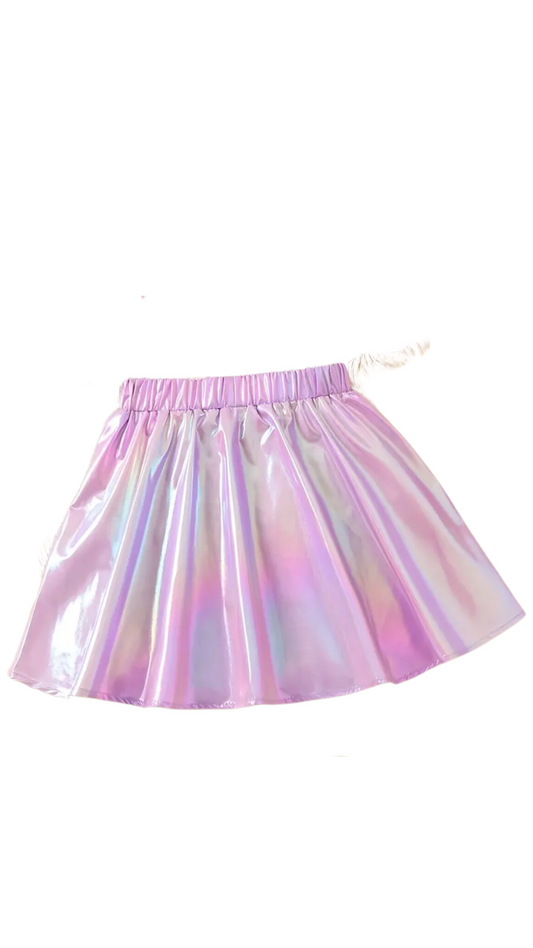 Pink metallic skirt